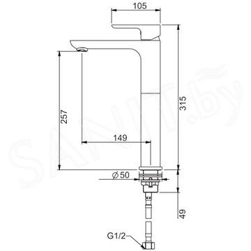 Смеситель для умывальника Gappo G1048-92