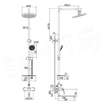 Душевая стойка Lemark Linara LM0462CF