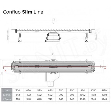 Душевой трап Pestan Confluo Slim Line Black Matte