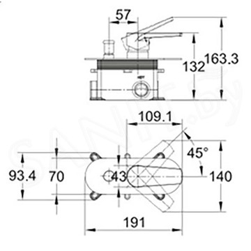 Душевая система встраиваемая Cersanit Moduo 64087