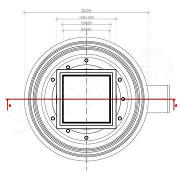 Душевой трап Pestan Confluo Dry 2 Ceramic with flange под плитку