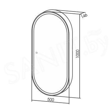 Шкаф-зеркало Abber Kontur AG6339S