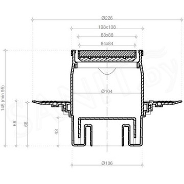 Душевой трап Pestan Confluo Standart Vertical Plate 2 in 1