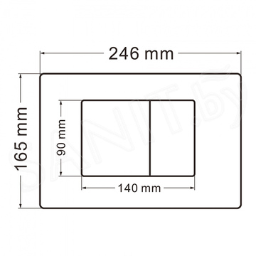 Комплект инсталляции Abber AC0105 с кнопкой AC0120 и унитазом Bequem AC1100