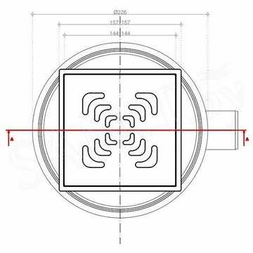 Душевой трап Pestan Confluo Square 1 Mask no flange