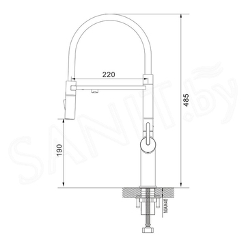 Кухонная мойка Roxen Uno 560210-54-S под столешницу (износостойкое покрытие) с ролл-матом, дозатором и смесителем Rose R458L