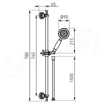 Душевой гарнитур Ferro Retro N160