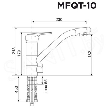 Смеситель для кухонной мойки Maunfeld MFQT-10B / MFQT-10DGR / MFQT-10LBG / MFQT-10LGR под фильтр