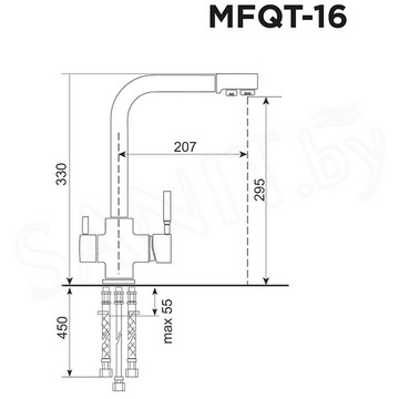 Смеситель для кухонной мойки Maunfeld MFQT-16B / MFQT-16DGR / MFQT-16LGR под фильтр