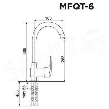 Смеситель для кухонной мойки Maunfeld MFQT-6B / MFQT-6BG / MFQT-6DGR / MFQT-6W