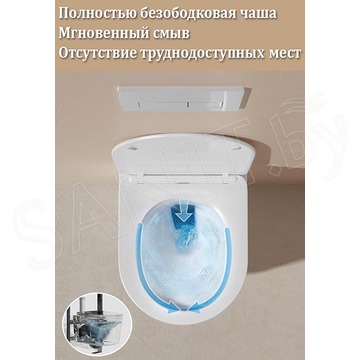 Система инсталляции для унитаза TECEbase kit 9400401 с кнопкой Tecenow 9240402 и унитазом Roxen Simple Compact 530120-01