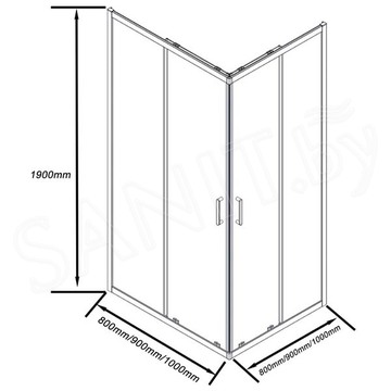 Душевой уголок Good Door Cube CR-C-CH