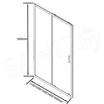 Душевая дверь Good Door Cube WTW-C-CH