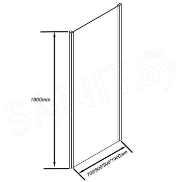 Боковая стенка Good Door Cube SP-C-CH 70 / 80 / 90 / 100