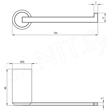 Держатель для туалетной бумаги Deante Arnika Titanium ADA_D211