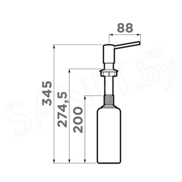 Дозатор для моющих средств Omoikiri OM-02-P-WH / OM-02-P-PA / OM-02-P-BE