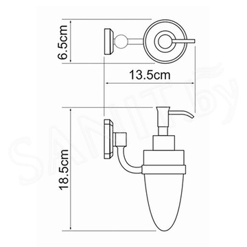 Дозатор для жидкого мыла Wasserkraft Oder K-3099