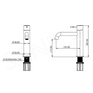 Смеситель для умывальника Teska Atlas Leo S Chelik LB4501