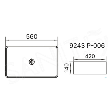 Умывальник Axus 9243 P-006