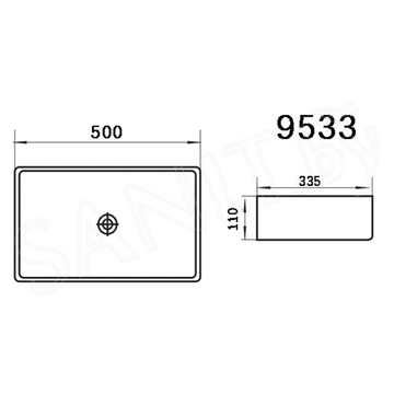 Умывальник Axus 9533 P-017