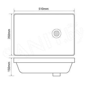 Умывальник Axus 6035B