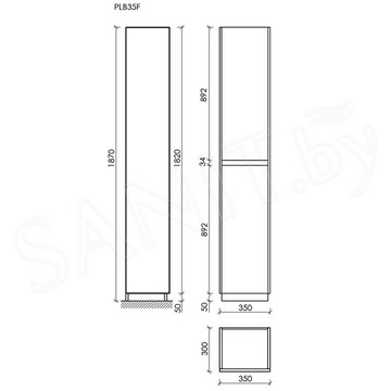 Пенал Sancos Libra Floor дуб галифакс