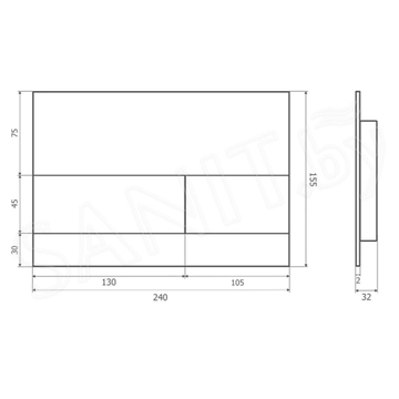 Кнопка для инсталляции Axus 097TS Super Slim