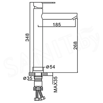 Смеситель для умывальника Frap F10801-62