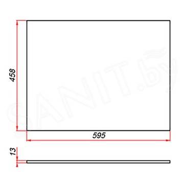 Столешница ЗОВ компакт-плита 13 Галифакс CKP13H595458 (без выреза)