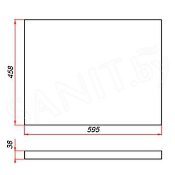 Столешница ЗОВ пластик HPL 38 Туя CHPL38T595458 (без выреза)