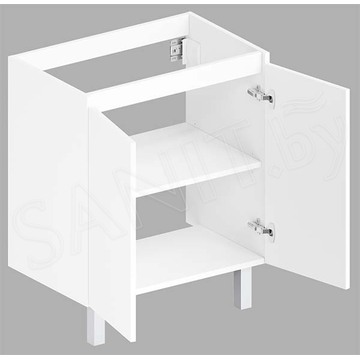 Тумба под умывальник ЗОВ Монови напольная белый матовый / умывальник 60 / 70 / 80