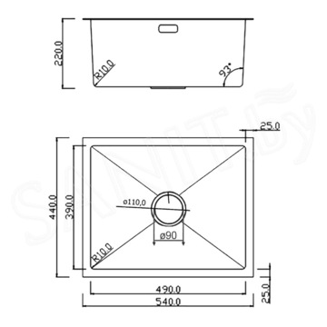 Кухонная мойка Roxen Uno 560210-54-BS PVD (графит, износостойкое покрытие) под столешницу с ролл-матом, дозатором и смесителем Shevanik S263T с выдвижным изливом