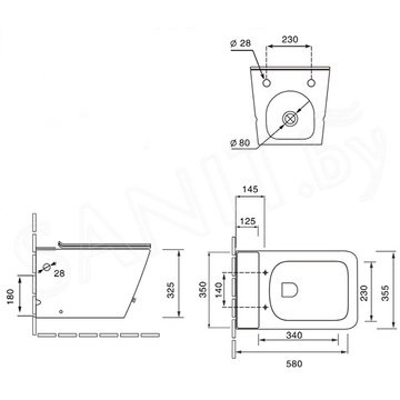 Подвесной унитаз SantiLine SL-5032MB с импульсным смывом