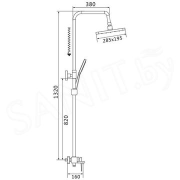 Душевая стойка Shevanik S8936T