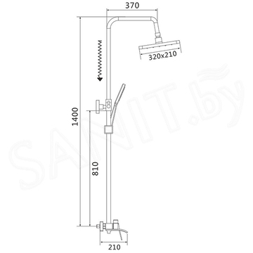 Душевая стойка Shevanik S4136G