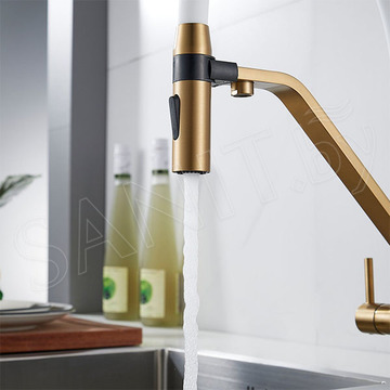 Смеситель для кухонной мойки Shevanik S278G с подключением к фильтру воды