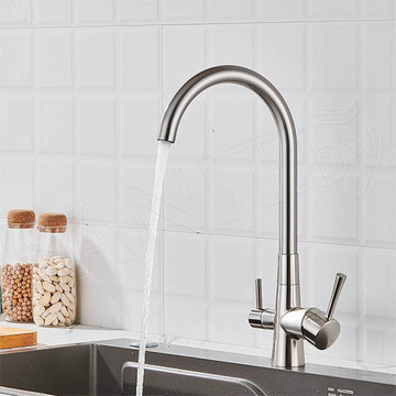 Смеситель для кухонной мойки Shevanik S428L с подключением к фильтру воды