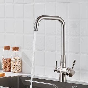 Смеситель для кухонной мойки Shevanik S528L с подключением к фильтру воды