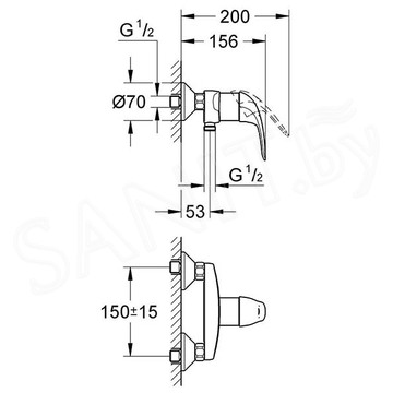 Смеситель для душа Grohe Euroeco 32740000