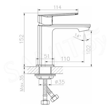 Смеситель для умывальника Golden Fox St.James 10410-FOX