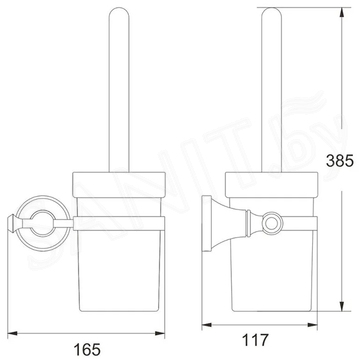 Ершик для унитаза Rose RG1900H