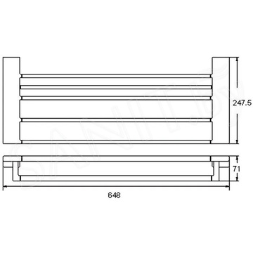 Полка для полотенец с держателем Rose RG1808H