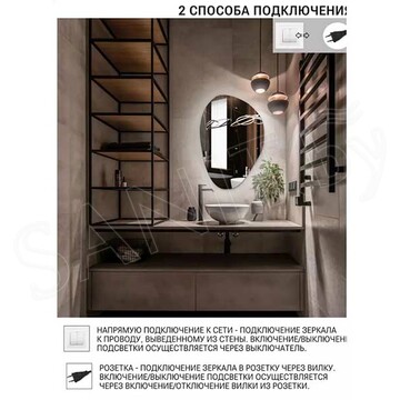 Зеркало Emze NF Led LED.NF.55.80.SW.4K с подсветкой