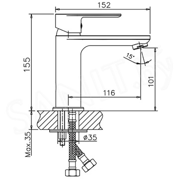 Смеситель для умывальника Haiba HB10505-3