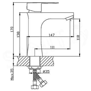 Смеситель для умывальника Haiba HB10802