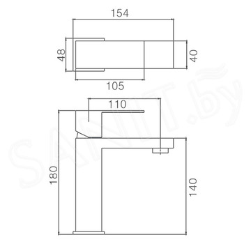Смеситель для умывальника Haiba HB10803-7