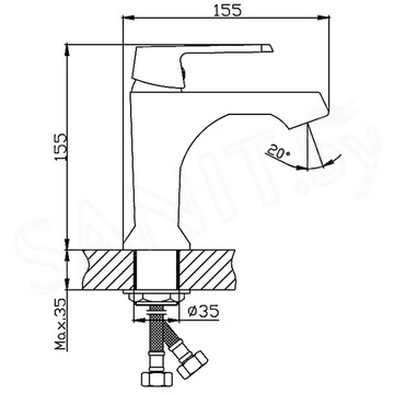 Смеситель для умывальника Haiba HB10804