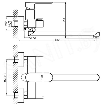 Смеситель для ванны Haiba HB22590