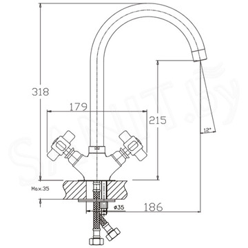 Смеситель для кухонной мойки Haiba HB4118