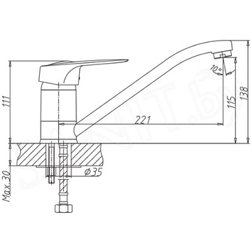 Смеситель для кухонной мойки Haiba HB4204